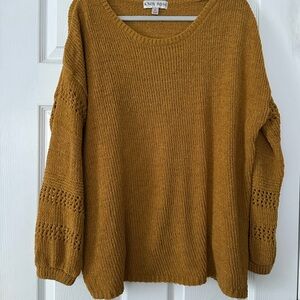 Knox Rose Golden Brown Crew Neck Sweater
